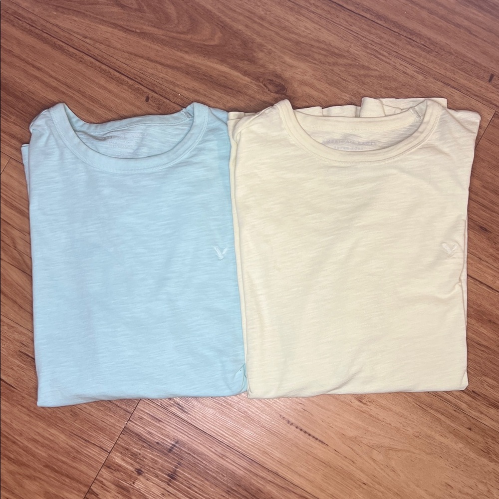 Men’s Crew Neck Tee - Light Blue & Yellow Bundle